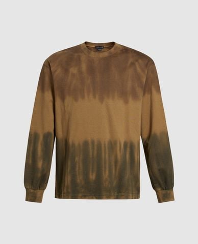  URBAN REVIVO - Áo sweatshirt nam cổ tròn tay dài Straight 