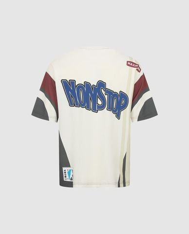  URBAN REVIVO - Áo thun nam cổ tròn in hình nổi bật 