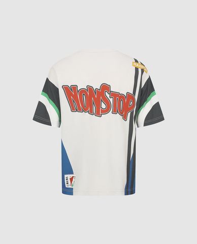  URBAN REVIVO - Áo thun nam cổ tròn in hình nổi bật 