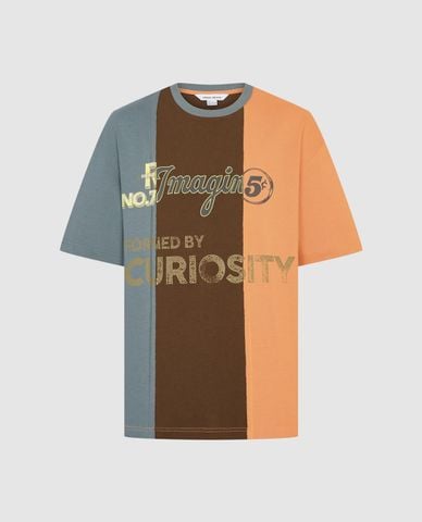  URBAN REVIVO - Áo thun nam cổ tròn tay ngắn trẻ trung 