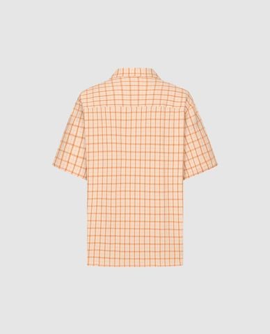  URBAN REVIVO - Áo sơ mi nam cổ bẻ tay ngắn kẻ caro 