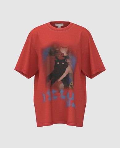  URBAN REVIVO - Áo thun nữ cổ tròn tay ngắn Printed 