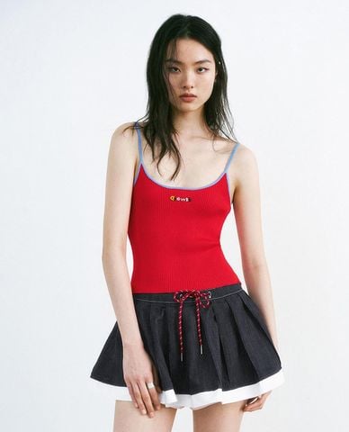  URBAN REVIVO - Áo hai dây nữ dệt kim cá tính 