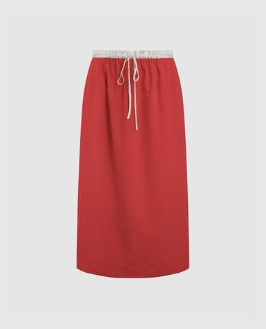  URBAN REVIVO - Chân váy phom suông midi Straight 