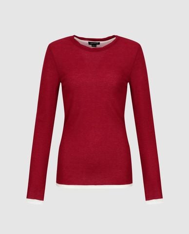  URBAN REVIVO - Áo thun nữ cổ tròn phom ôm thời trang 