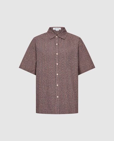  URBAN REVIVO - Áo sơ mi nam tay ngắn caro hiện đại 