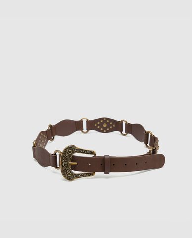  URBAN REVIVO - Thắt lưng nữ bản nhỏ phối khóa kim loại 