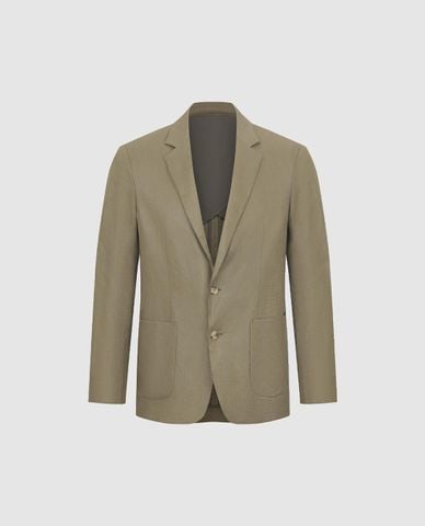  URBAN REVIVO - Áo khoác blazer nam cổ tay dài thời thượng 