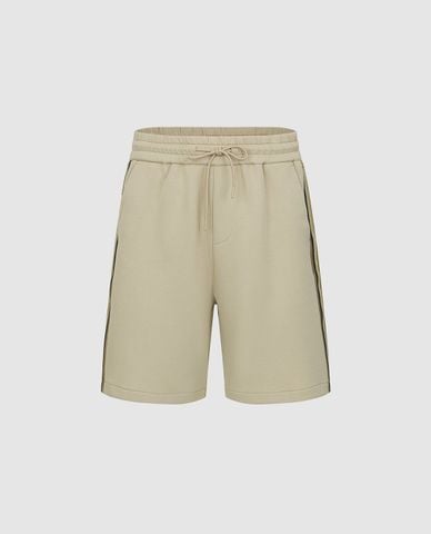  URBAN REVIVO - Quần short nam ngang gối lưng thun 