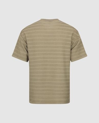  URBAN REVIVO - Áo thun nam cổ tròn tay ngắn kẻ sọc 