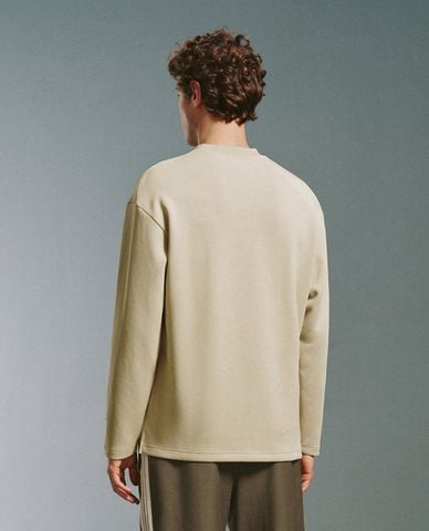  URBAN REVIVO - Áo thun nam cổ tròn tay dài thanh lịch 