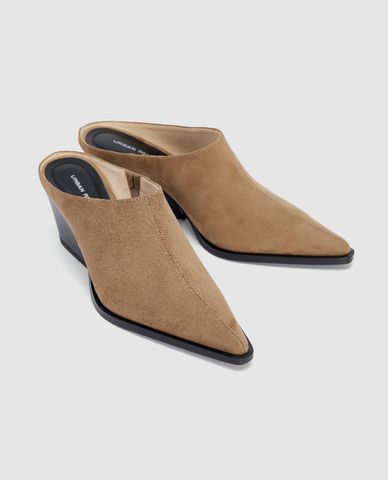  URBAN REVIVO - Giày mules nữ cao gót mũi nhọn 