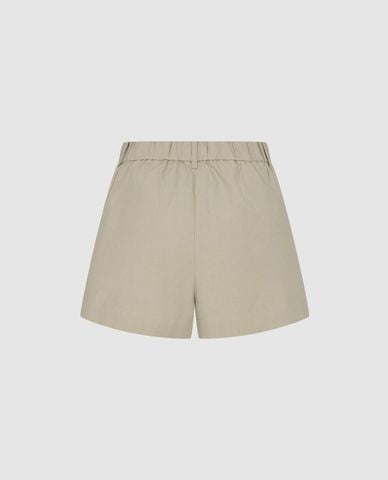  URBAN REVIVO - Quần short nữ ống rộng lưng thun Elastic 