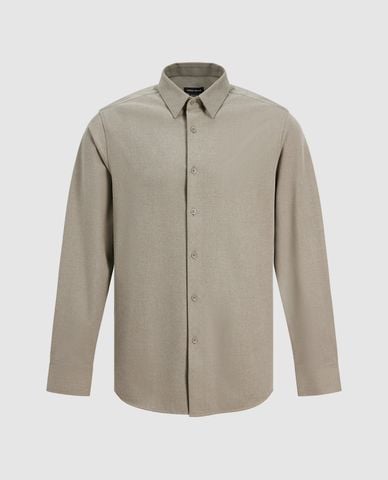  URBAN REVIVO - Áo sơ mi nam cổ bẻ tay dài Button Up Straight 