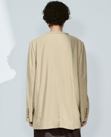  URBAN REVIVO - Áo khoác blazer nữ viền cổ hiện đại 