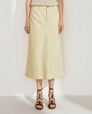  URBAN REVIVO - Chân váy chữ A midi phom suông 