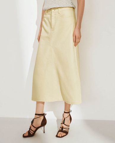  URBAN REVIVO - Chân váy chữ A midi phom suông 