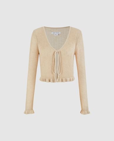 URBAN REVIVO - Áo khoác cardigan nữ tay dài hiện đại 