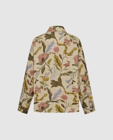  URBAN REVIVO - Áo khoác sơ mi nam Floral Printed 