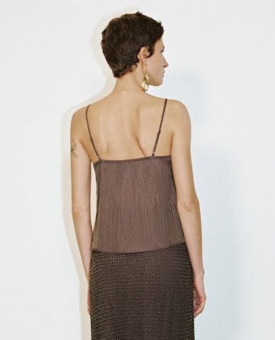  URBAN REVIVO - Áo hai dây nữ đính hoa sang trọng 