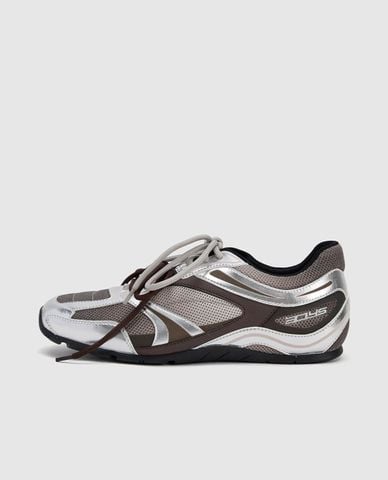  URBAN REVIVO - Giày sneakers nam cổ thấp Sliver Metallic 