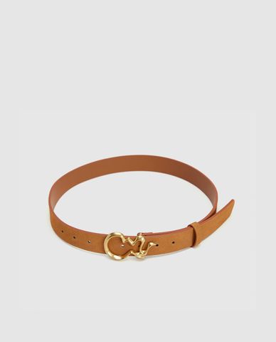  URBAN REVIVO - Thắt lưng nữ bản vừa phối mặt khóa hiện đại 