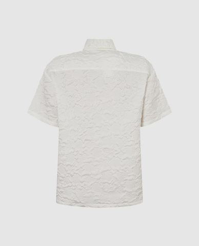  URBAN REVIVO - Áo sơ mi nam cổ bẻ tay ngắn phối khóa zip 