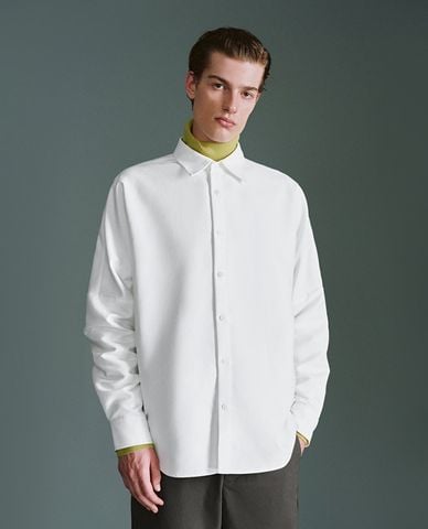  URBAN REVIVO - Áo sơ mi nam cổ bẻ tay dài hiện đại 