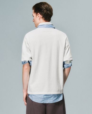  URBAN REVIVO - Áo thun nam cổ tròn tay ngắn Flower Printed 