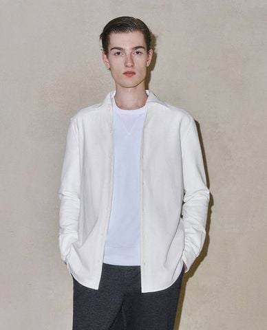  URBAN REVIVO - Áo sơ mi nam cổ bẻ tay dài thời thượng 