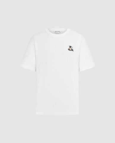  URBAN REVIVO - Áo thun nam cổ tròn tay ngắn hiện đại 