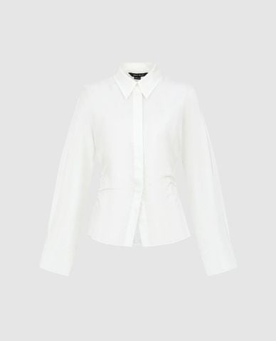  URBAN REVIVO - Áo sơ mi nữ cổ bẻ tay dài thanh lịch 