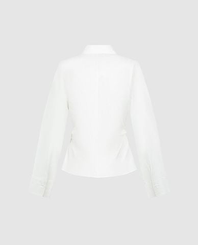  URBAN REVIVO - Áo sơ mi nữ cổ bẻ tay dài thanh lịch 