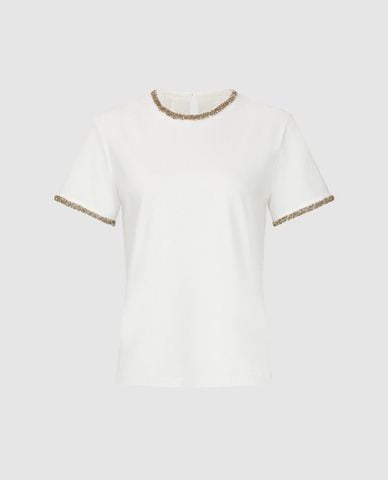  URBAN REVIVO - Áo thun nữ cổ tròn tay ngắn dáng suông 