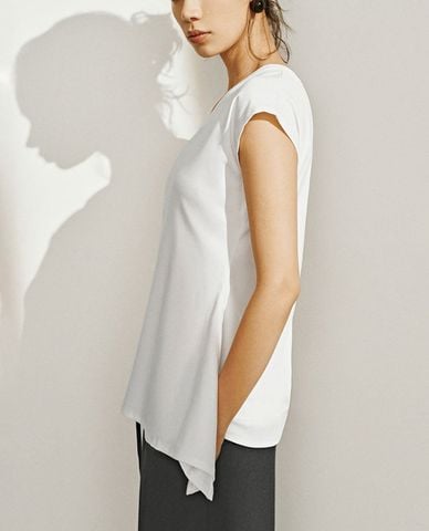  URBAN REVIVO - Áo kiểu nữ cổ V hiện đại 