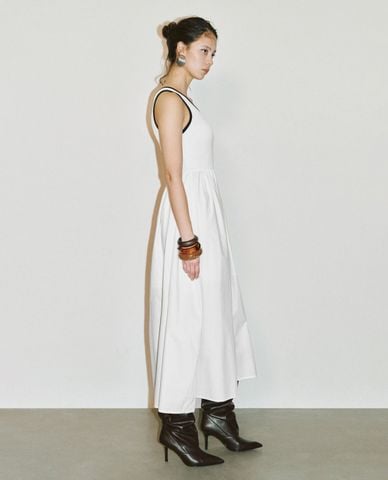  URBAN REVIVO - Đầm sát nách phom midi thời trang 