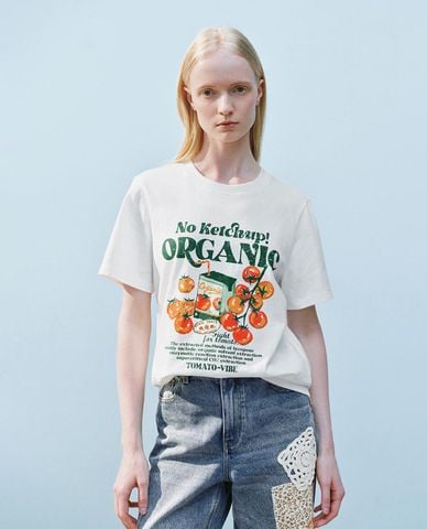  URBAN REVIVO - Áo thun nữ cổ tròn tay ngắn Printed 