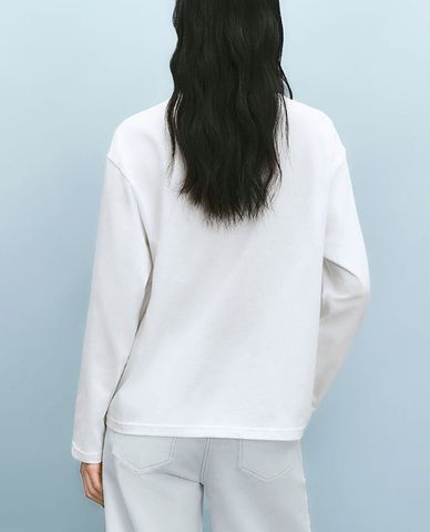  URBAN REVIVO - Áo thun nữ cổ tròn tay dài 