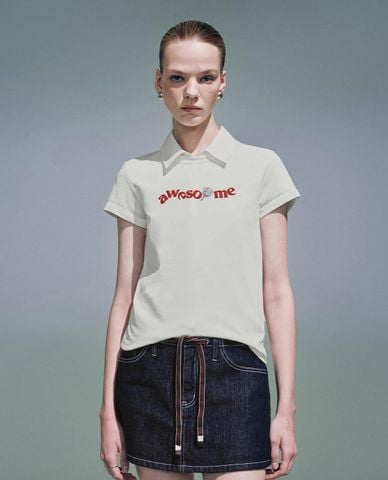  URBAN REVIVO - Áo thun nữ tay ngắn in hoạ tiết 