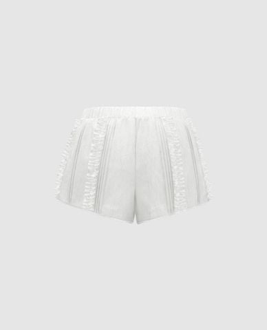  URBAN REVIVO - Quần short ngắn nữ nhún bèo thời trang 