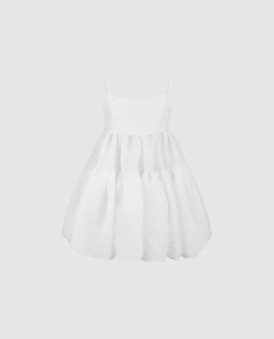  URBAN REVIVO - Đầm hai dây mini bản nhỏ xếp li 