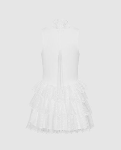  URBAN REVIVO - Đầm sát nách mini xếp tầng 