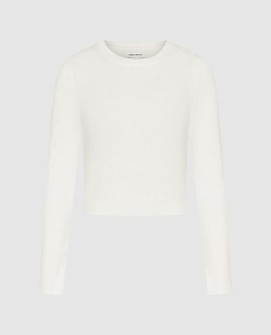  URBAN REVIVO - Áo dệt kim nữ tay dài phom croptop 