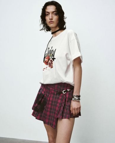  URBAN REVIVO - Áo thun nữ cổ tròn tay ngắn Loose 