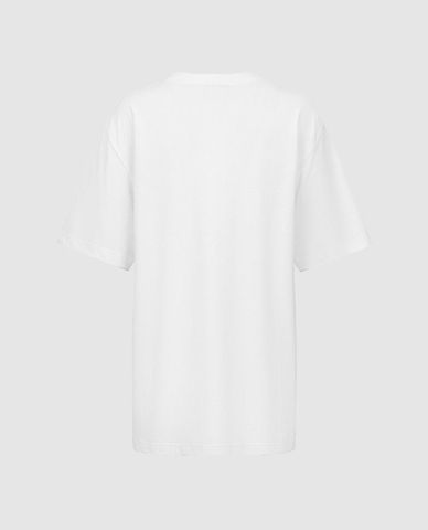  URBAN REVIVO - Áo thun nữ cổ tròn tay ngắn in hình cá tính 