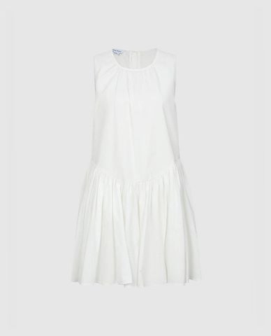  URBAN REVIVO - Đầm sát nách mini cổ tròn hiện đại 