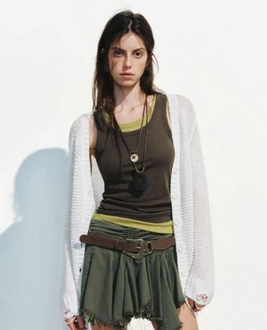  URBAN REVIVO - Áo khoác cardigan nữ tua rua thời thượng 