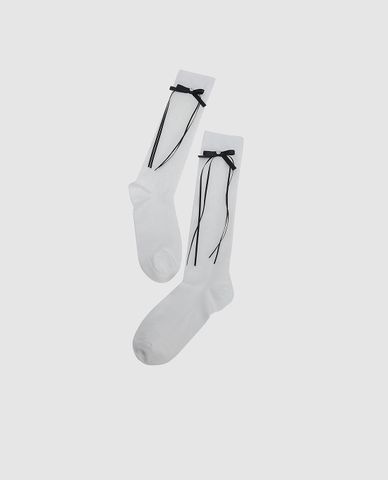  URBAN REVIVO - Vớ nữ cổ cao phối nơ 