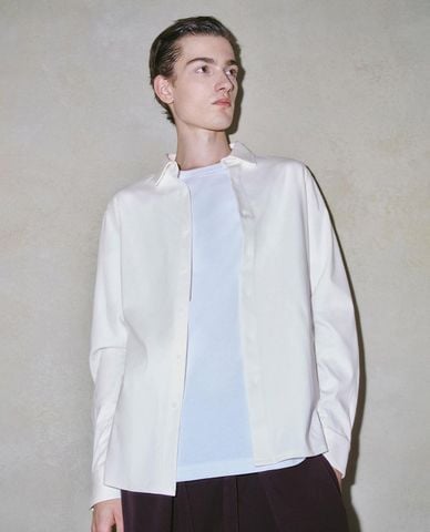  URBAN REVIVO - Áo sơ mi nam cổ bẻ tay dài hiện đại 