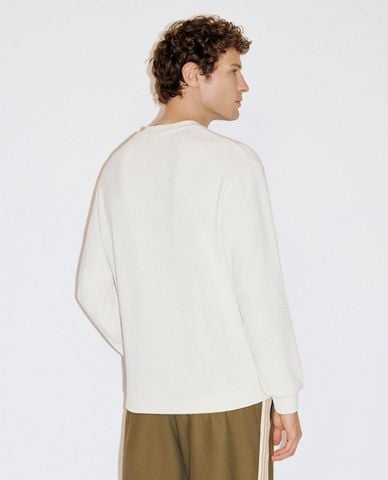  URBAN REVIVO - Áo sweatshirt nam cổ tròn tay dài Straight 